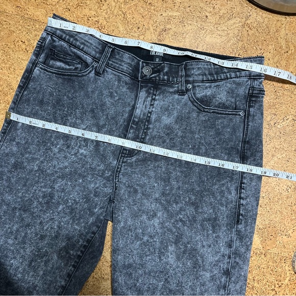 LulaRoe Charcoal Acid Wash Ankle Skinny Magic Waistband Jeans Sz 32 - Picture 12 of 14